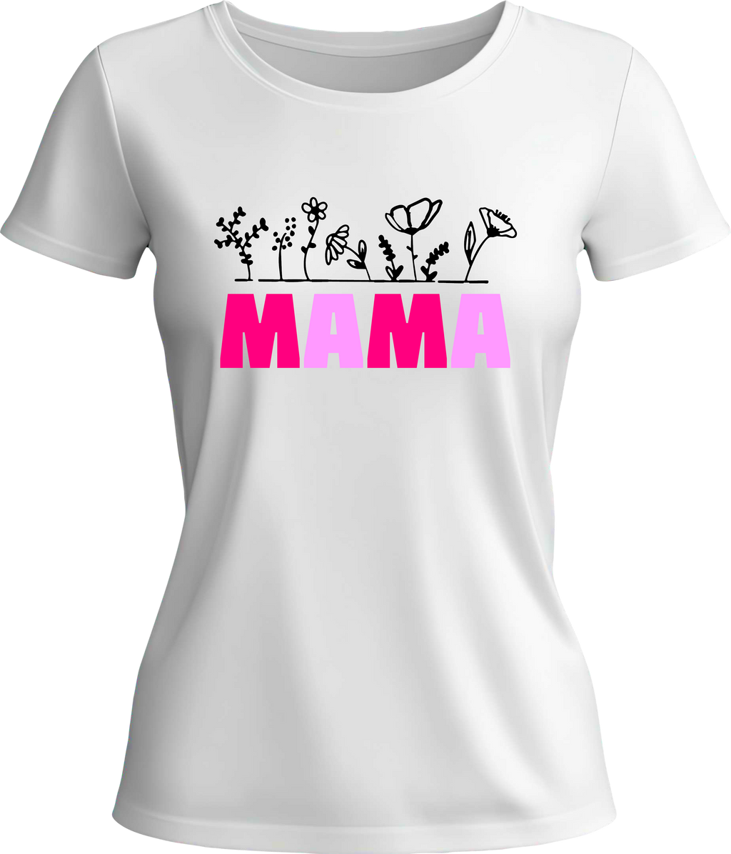 Тениска Мама с цветя