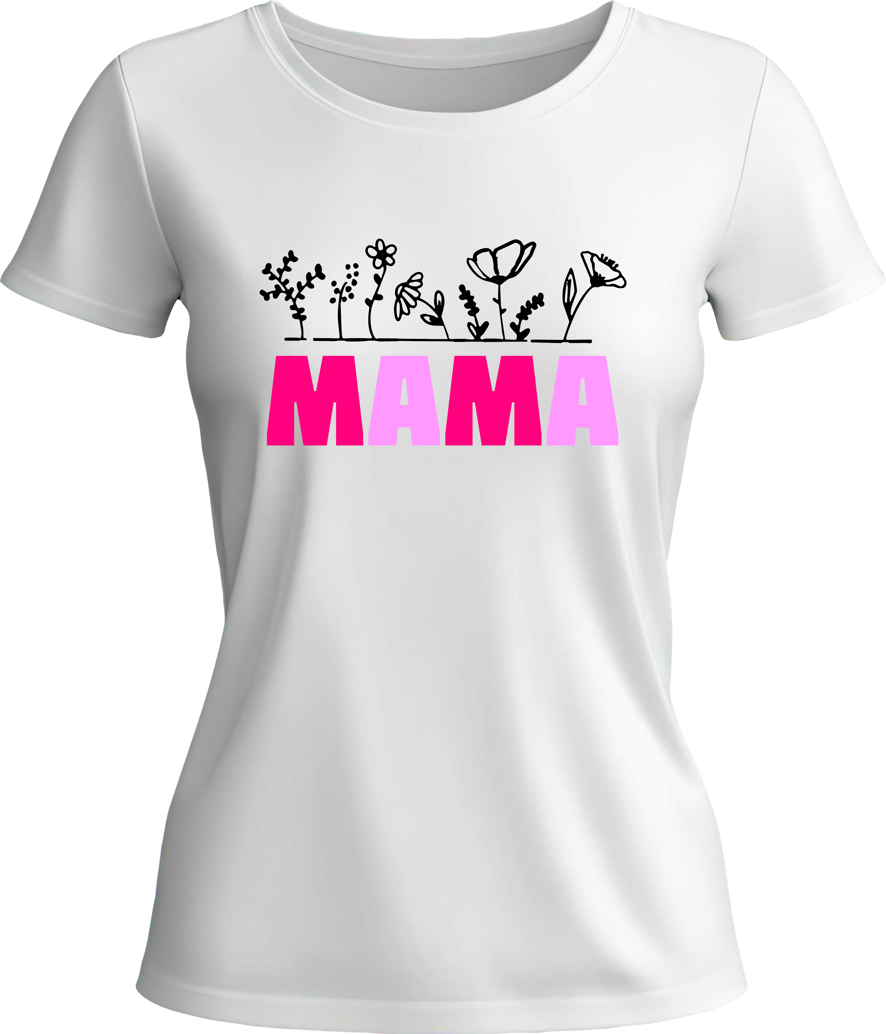 Тениска Мама с цветя