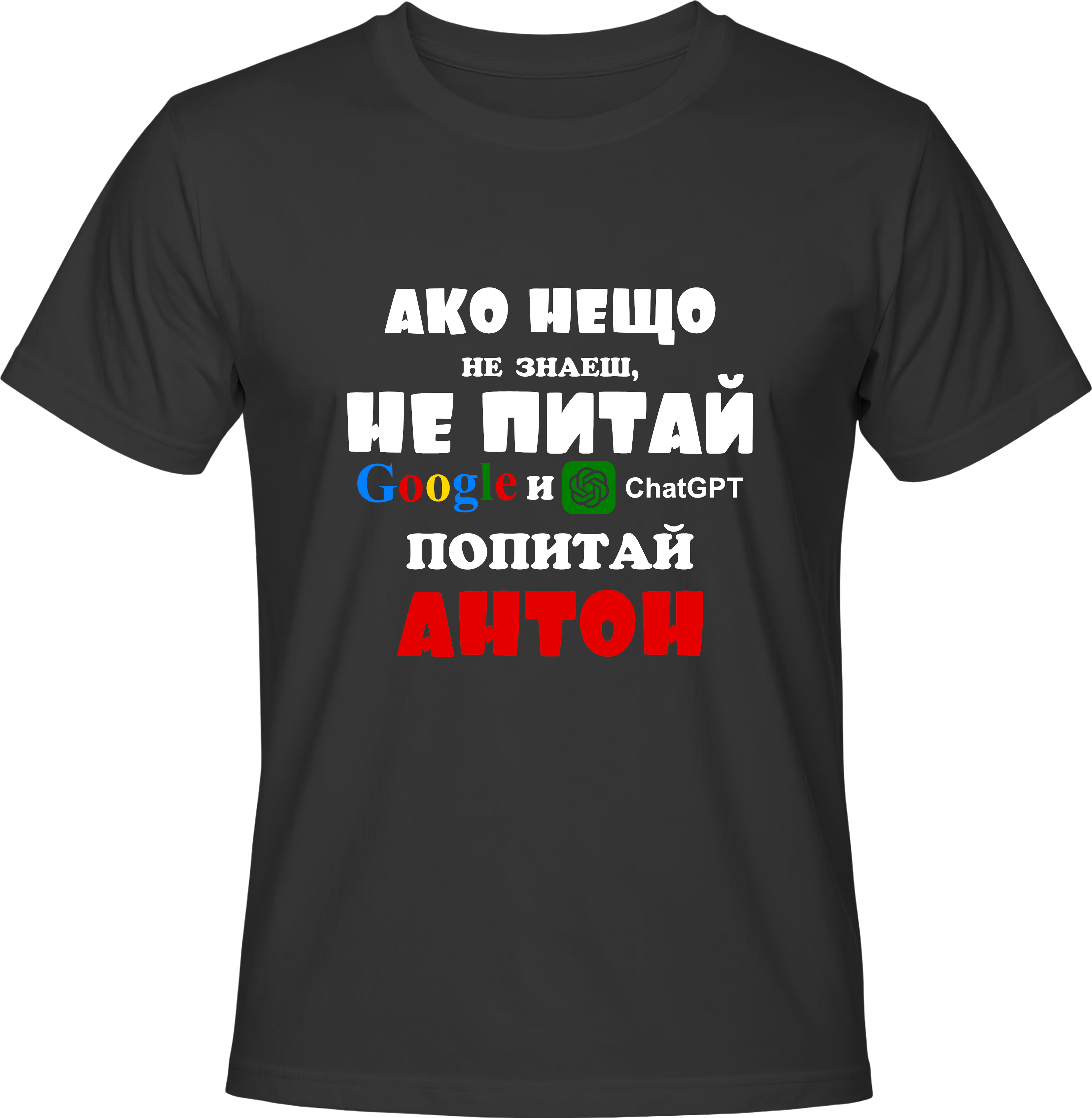 Тениска Попитай Антон