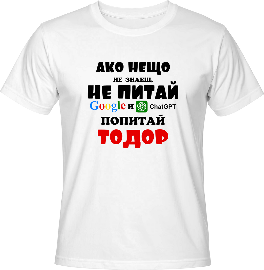 Тениска Попитай Тодор