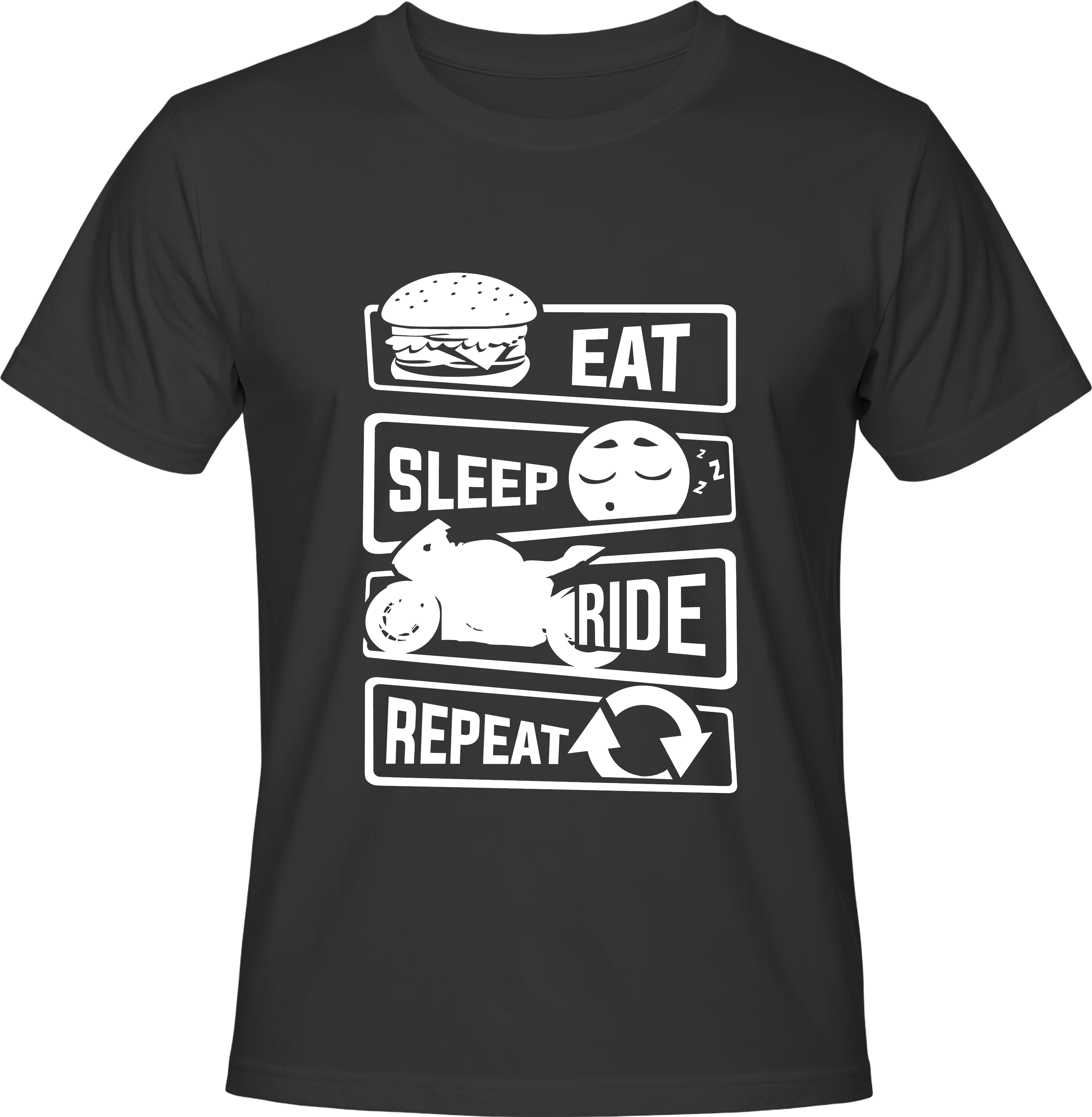 Тениска Eat, Sleep, RIDE, Repeat