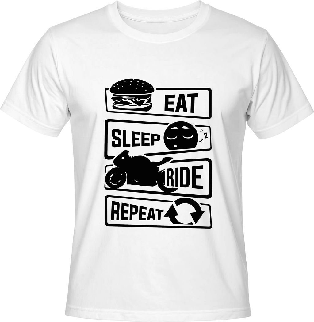 Тениска Eat, Sleep, RIDE, Repeat
