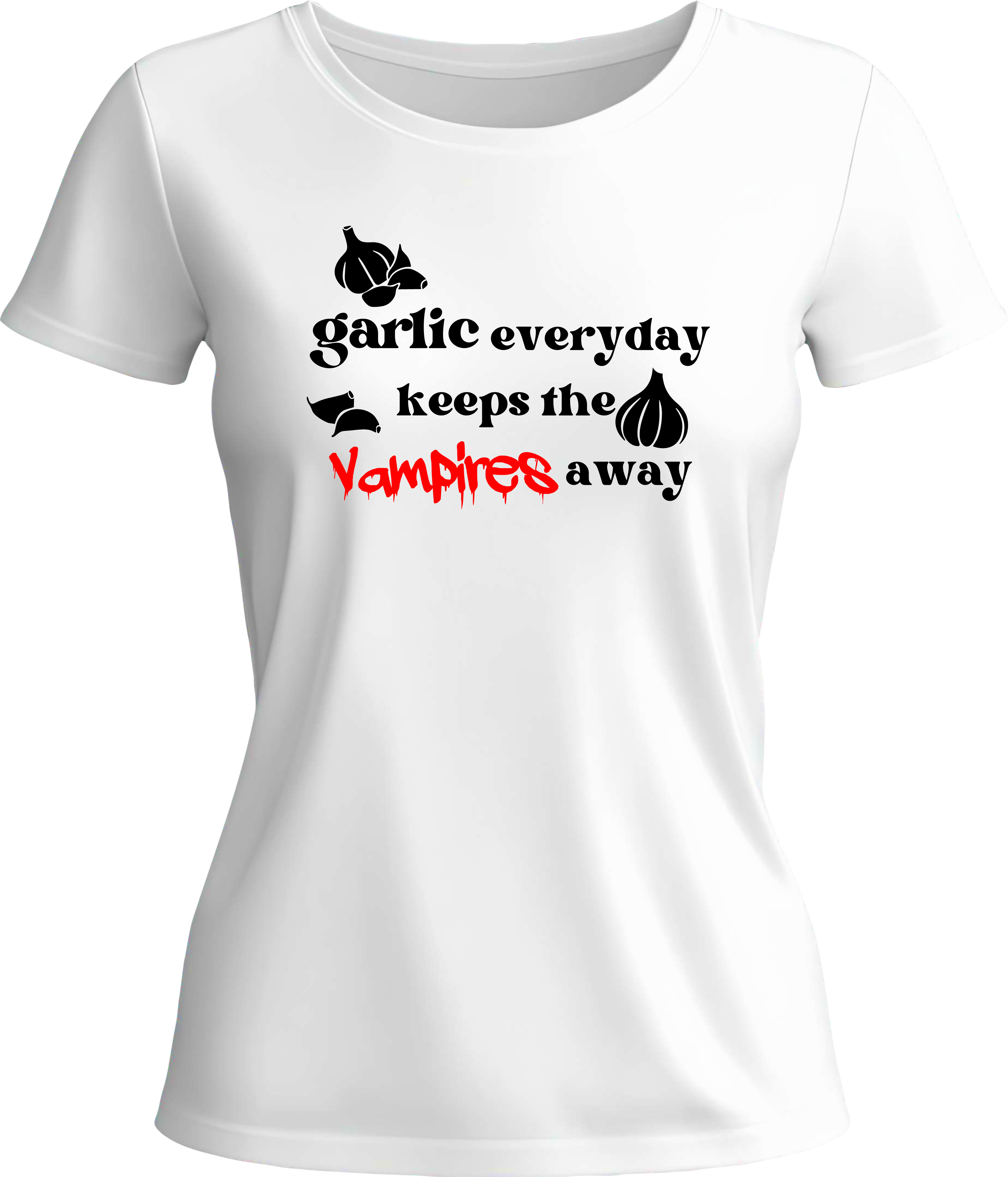 Тениска Garlic everyday keeps vampires away