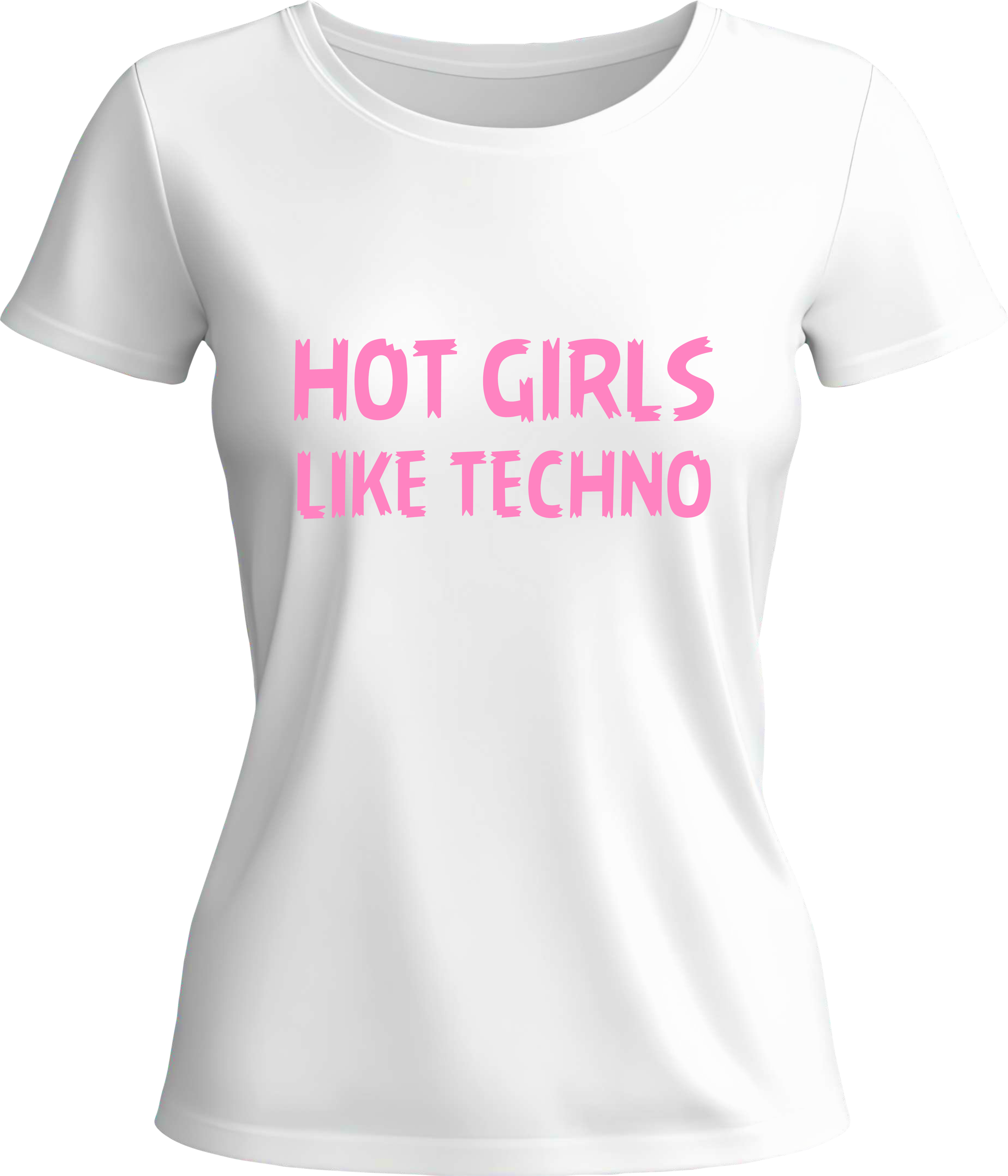 Тениска Hot Girl Like Techno