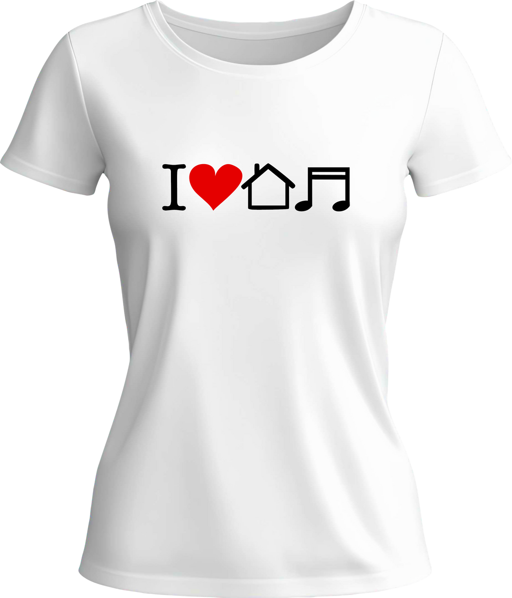 Тениска I love house music