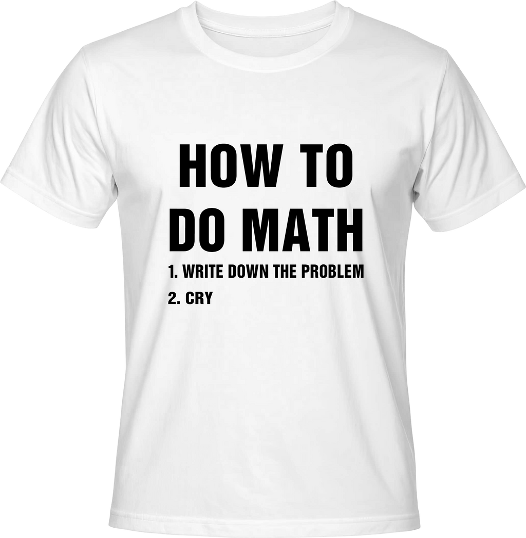 Тениска HOW TO DO MATH