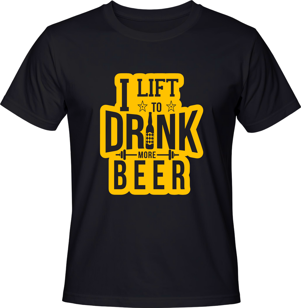 Тениска I lift to drink more beer