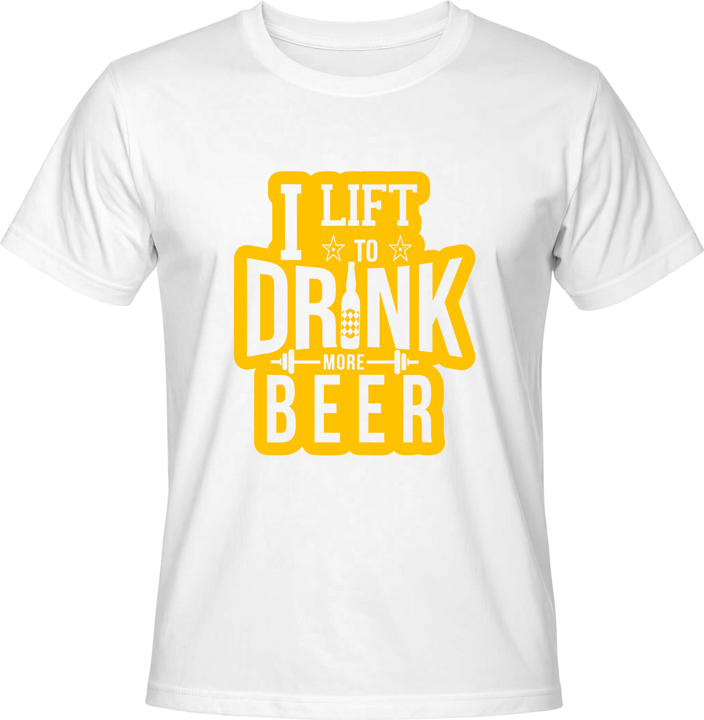 Тениска I lift to drink more beer