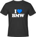 Тениска с надпис I love BMW