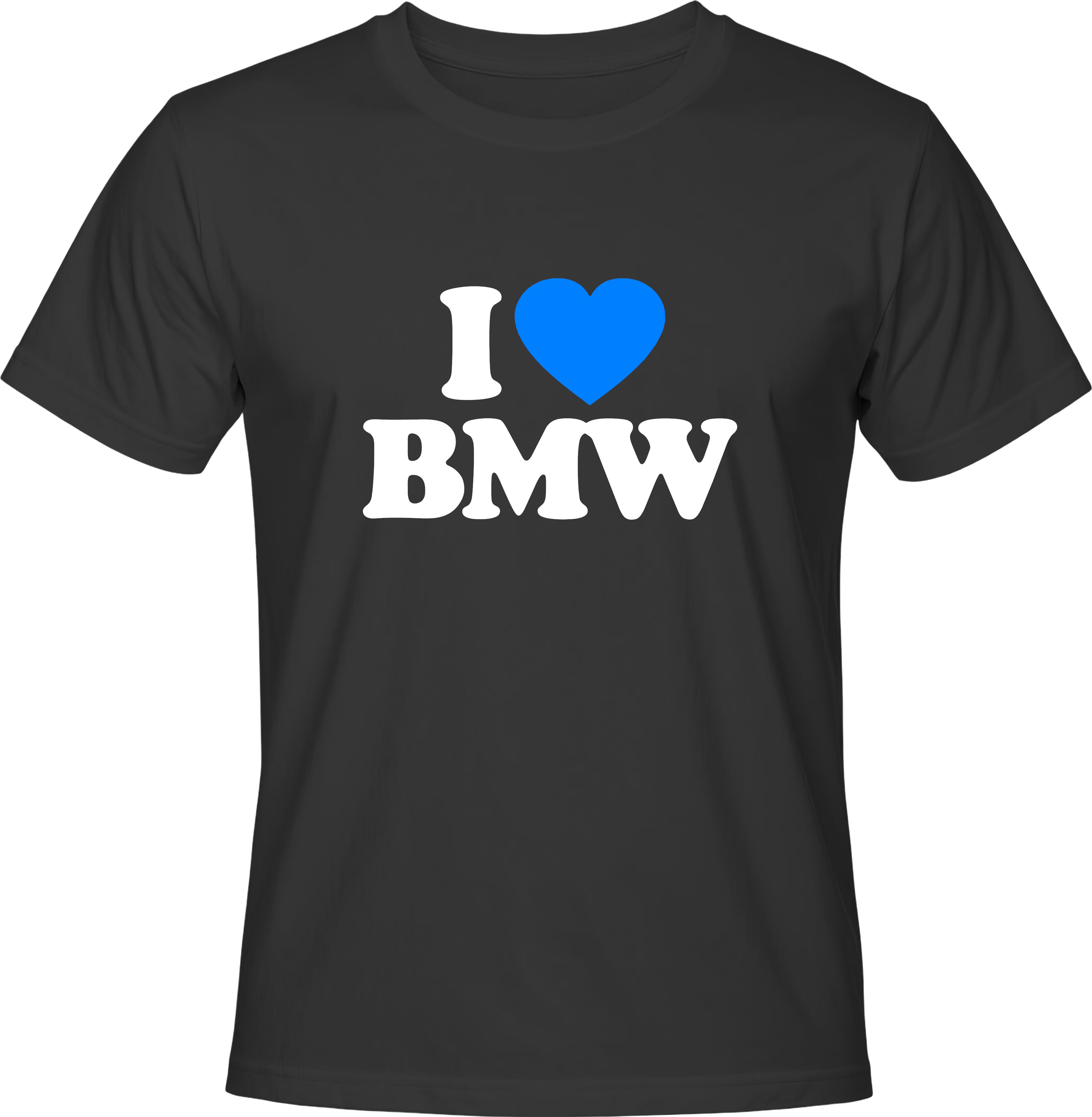 Тениска с надпис I love BMW