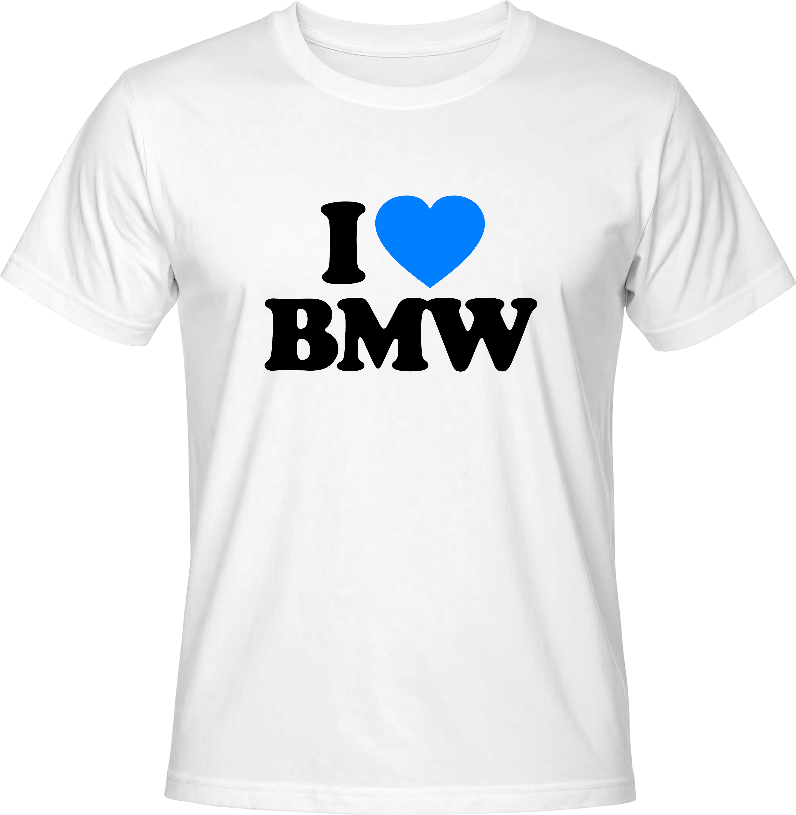 Тениска с надпис I love BMW
