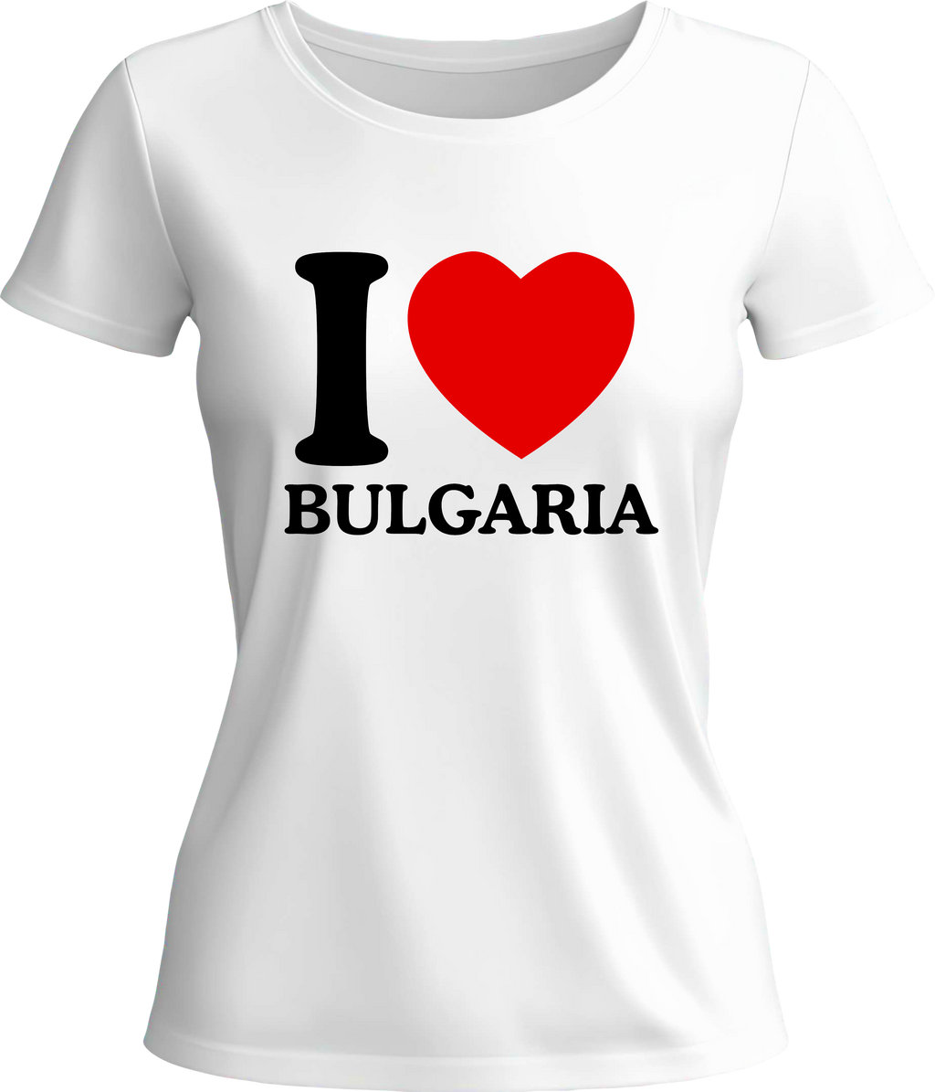 Тениска I love Bulgaria