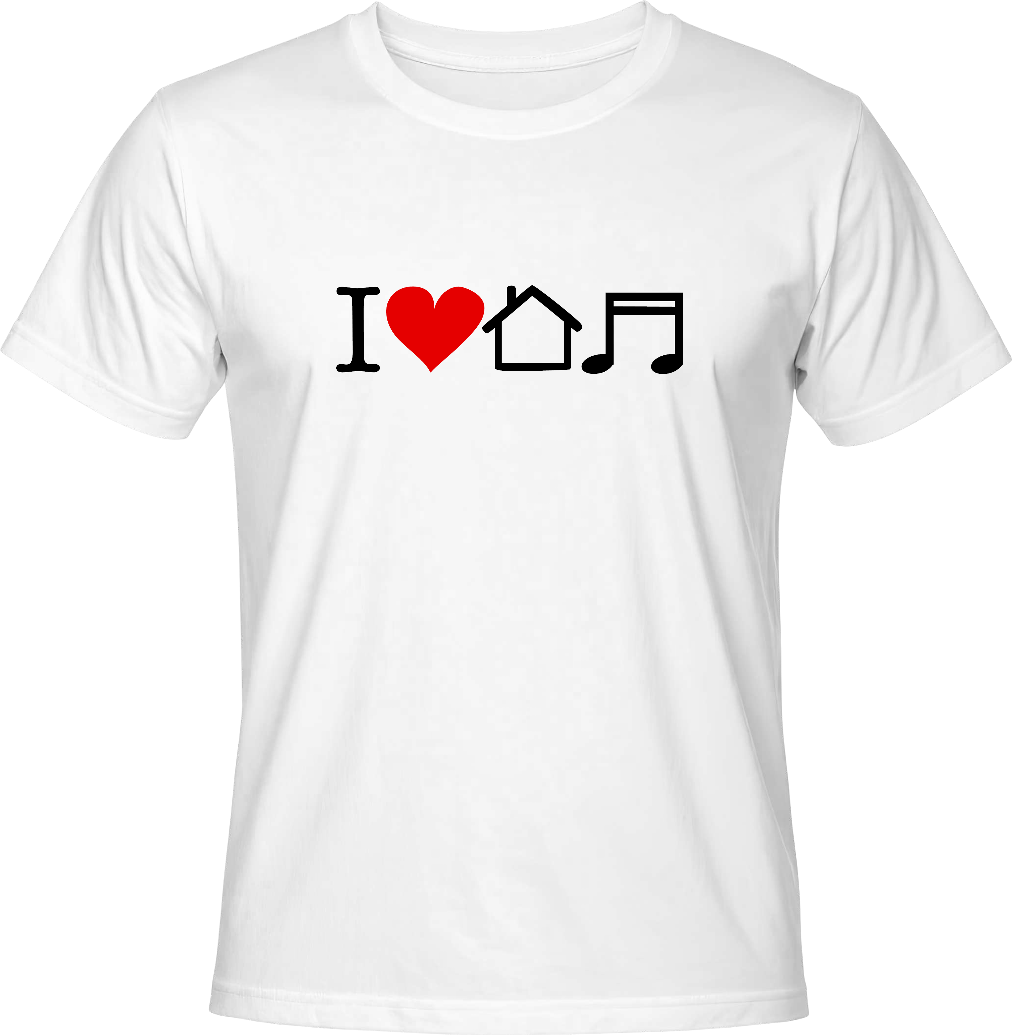 Тениска I love house music