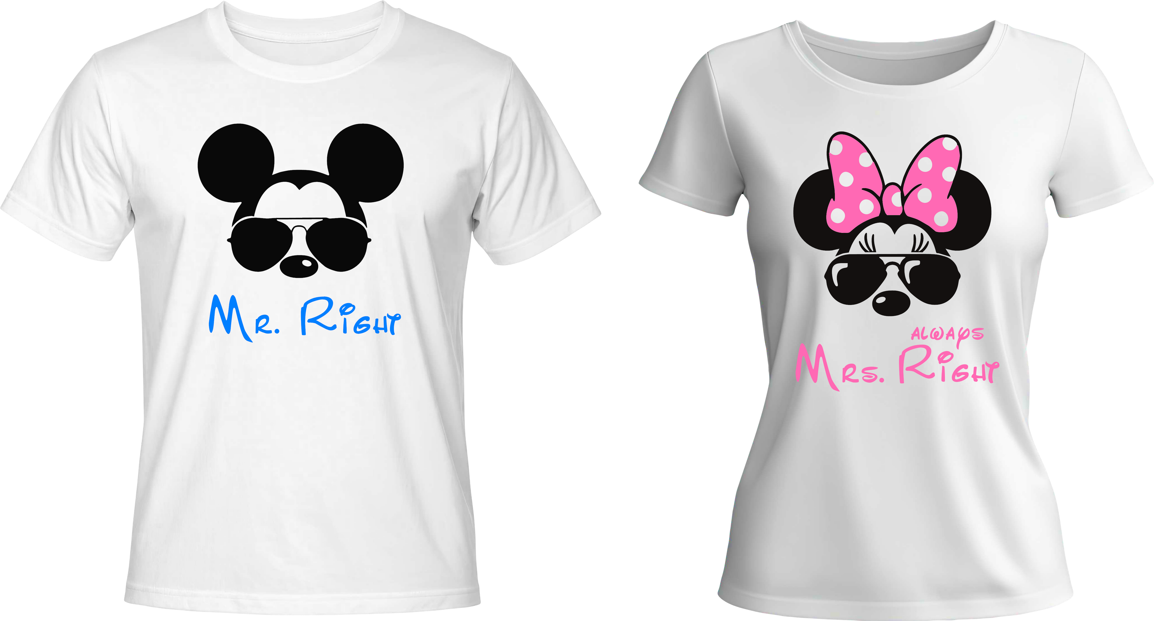 Тениски Mr. Right and Mrs. Always Right