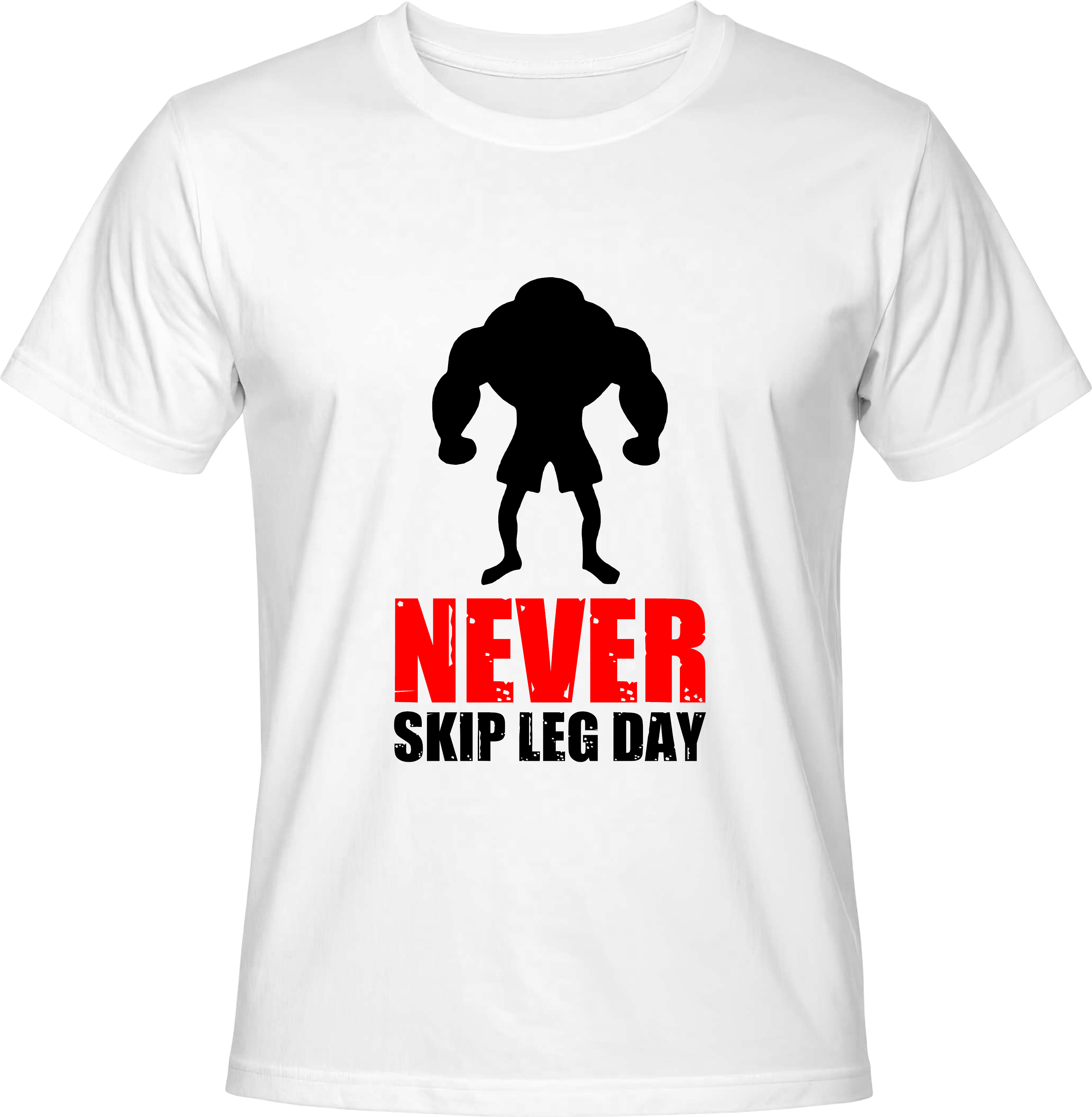 Тениска Never skip leg day