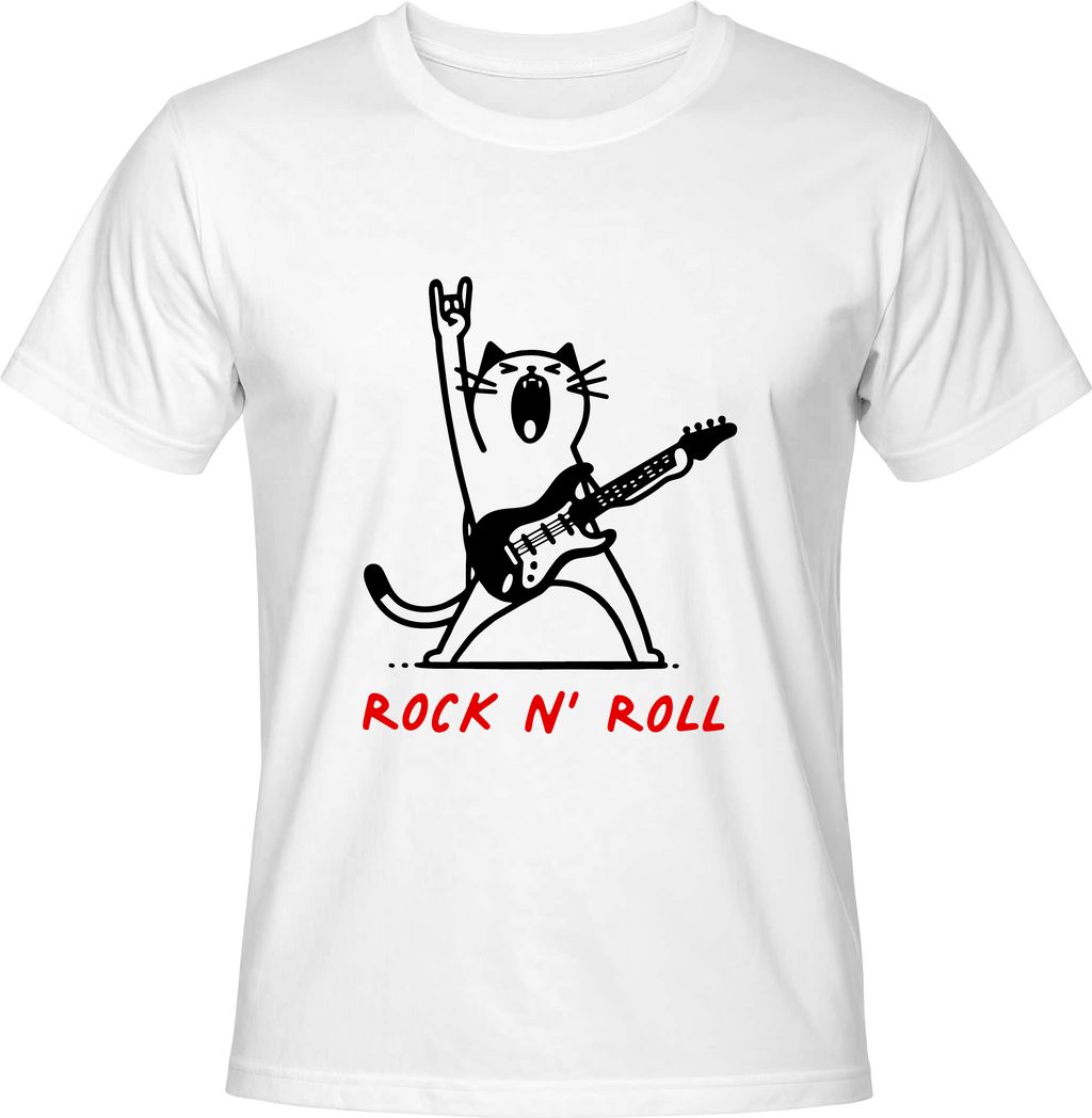 Тениска Rock and Roll Cat