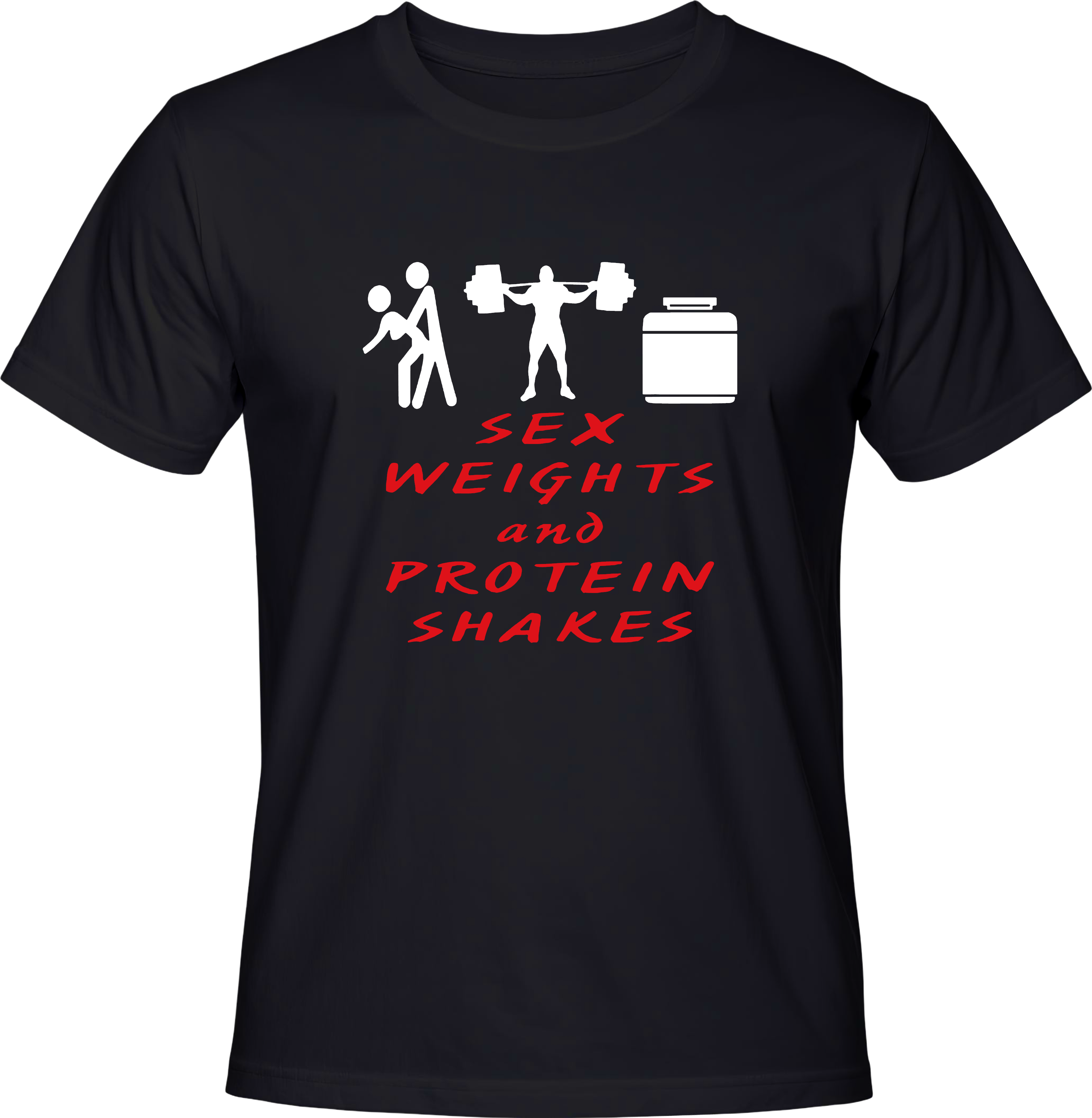 Тениска S*x weight and protein shakes