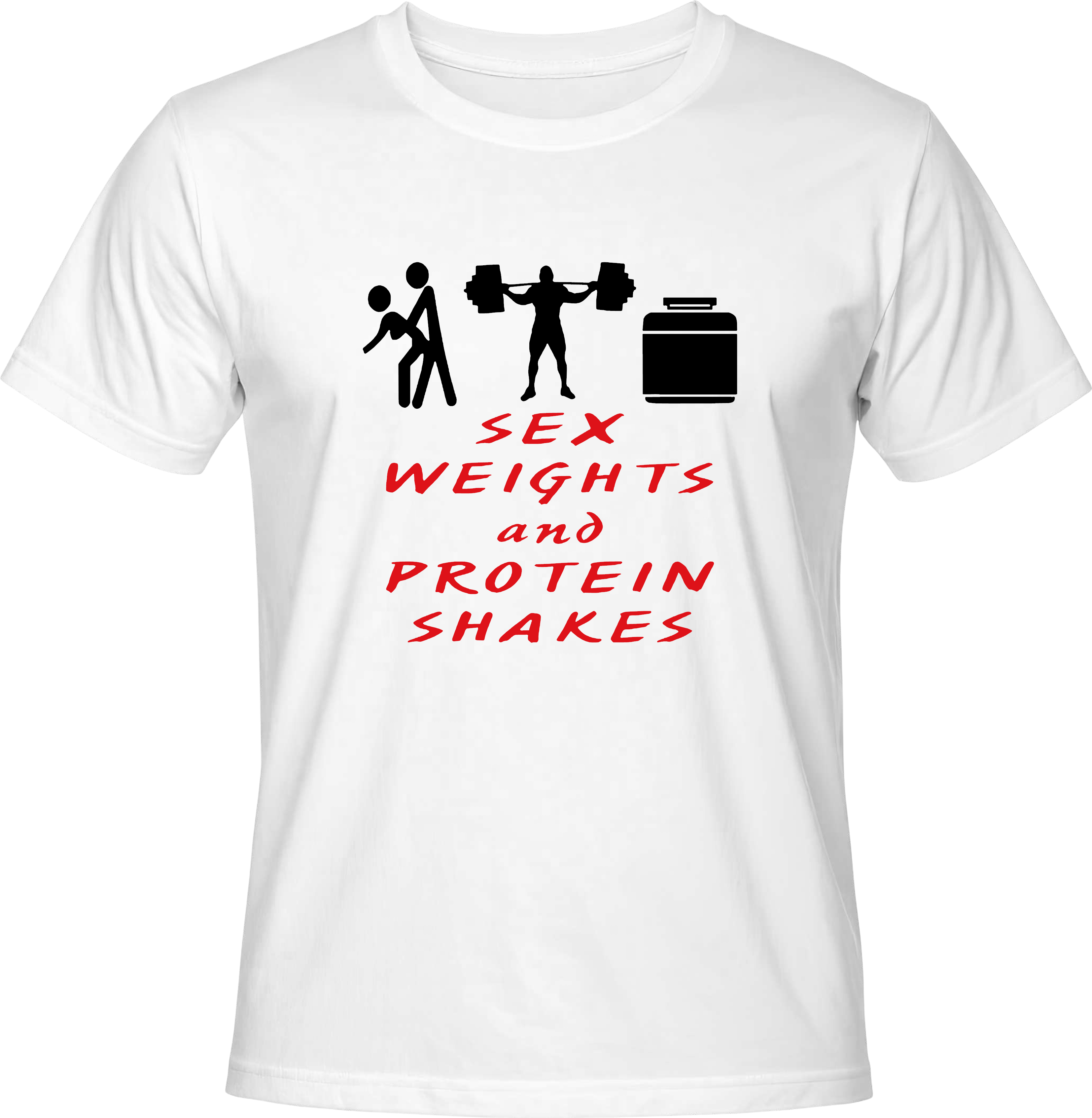 Тениска S*x weight and protein shakes