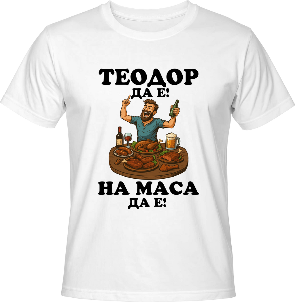 Тениска Теодор да е на маса да е