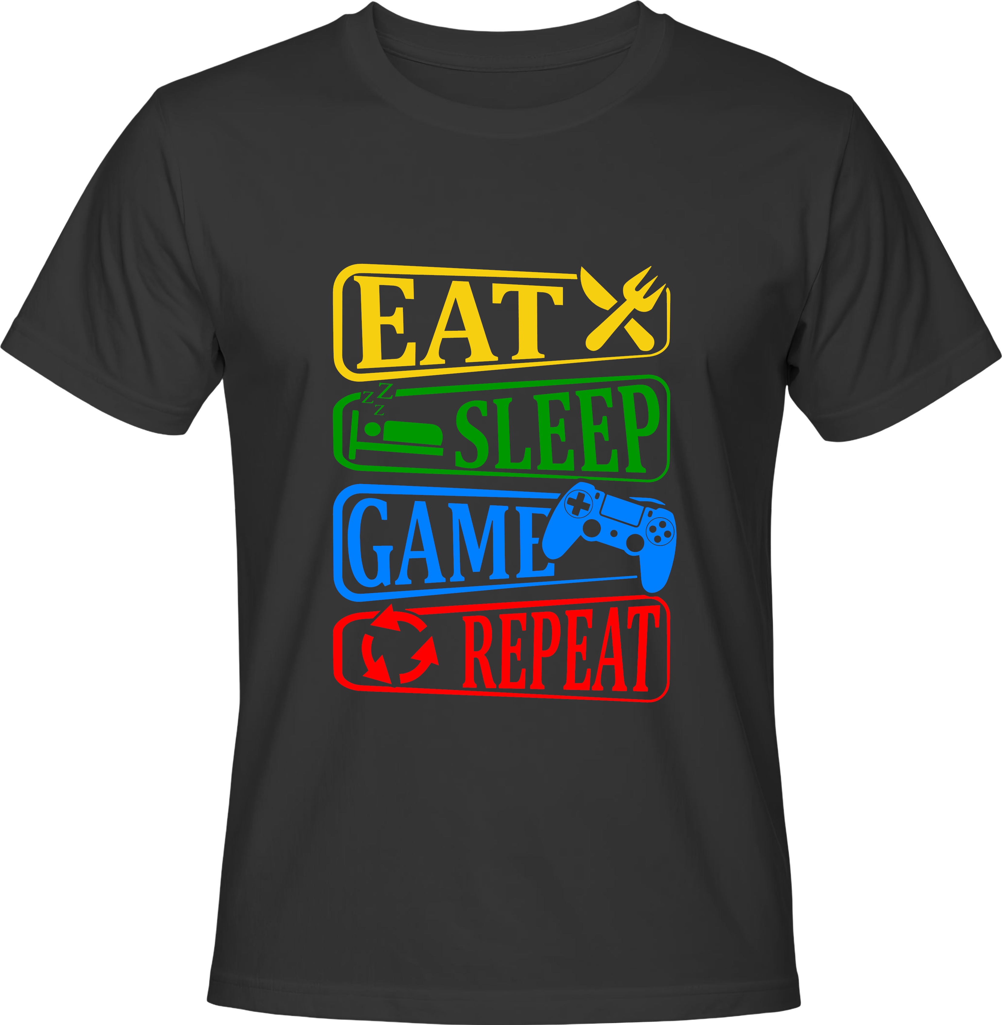 Тениска EAT SLEEP GAME REPEAT