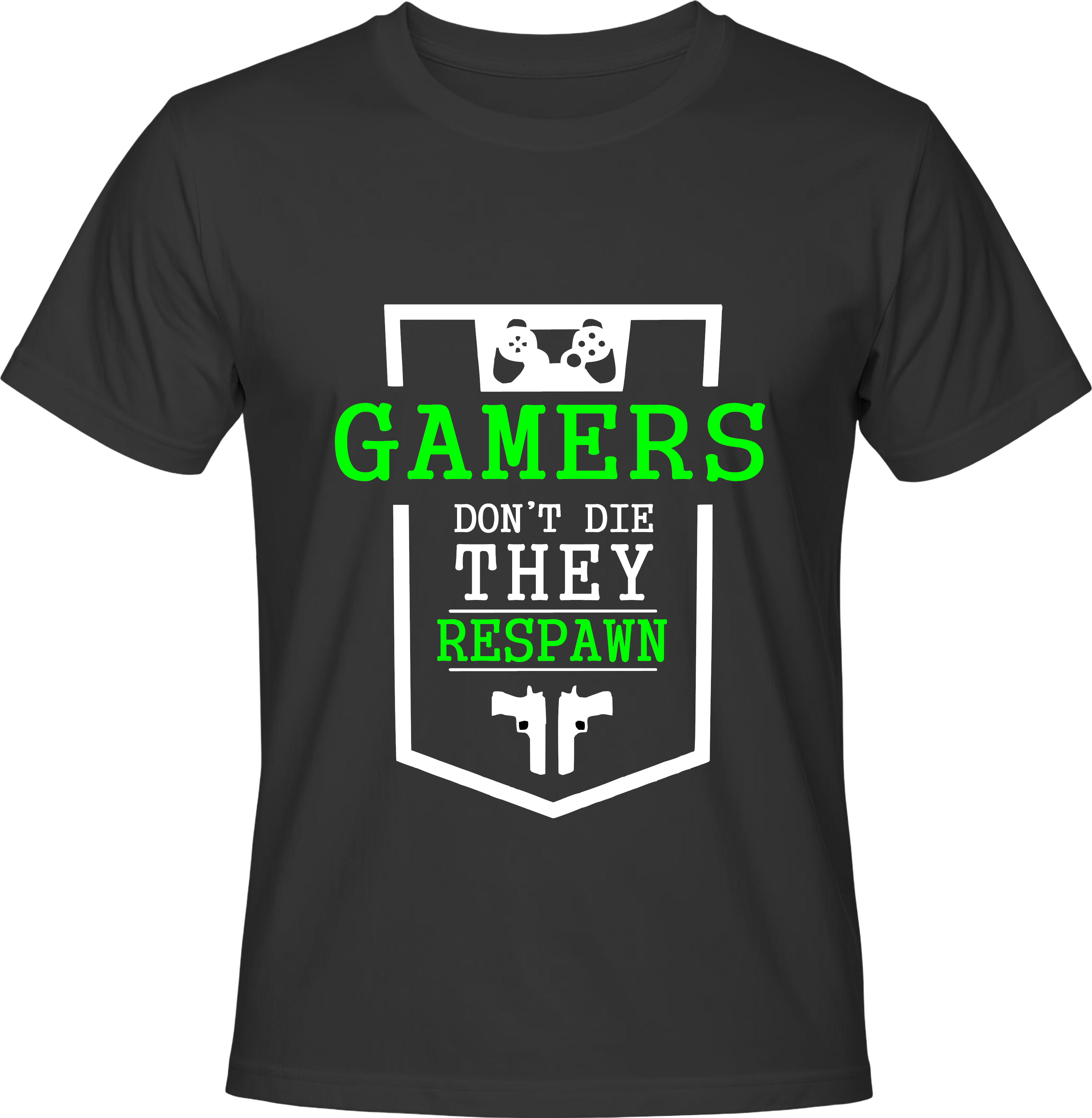 Тениска GAMERS DON'T DIE THEY RESPAWN