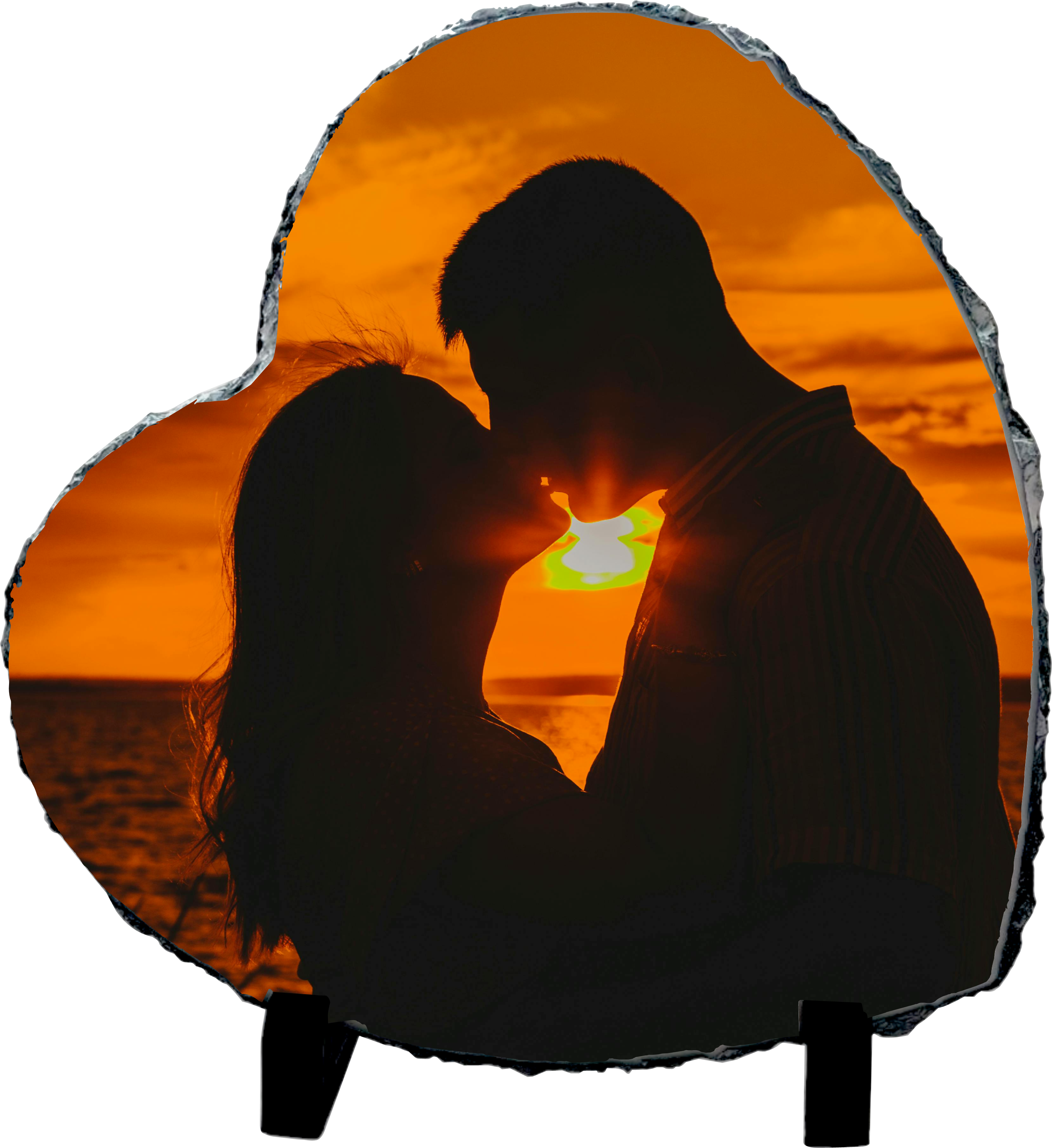 Камък със снимка (сърце)