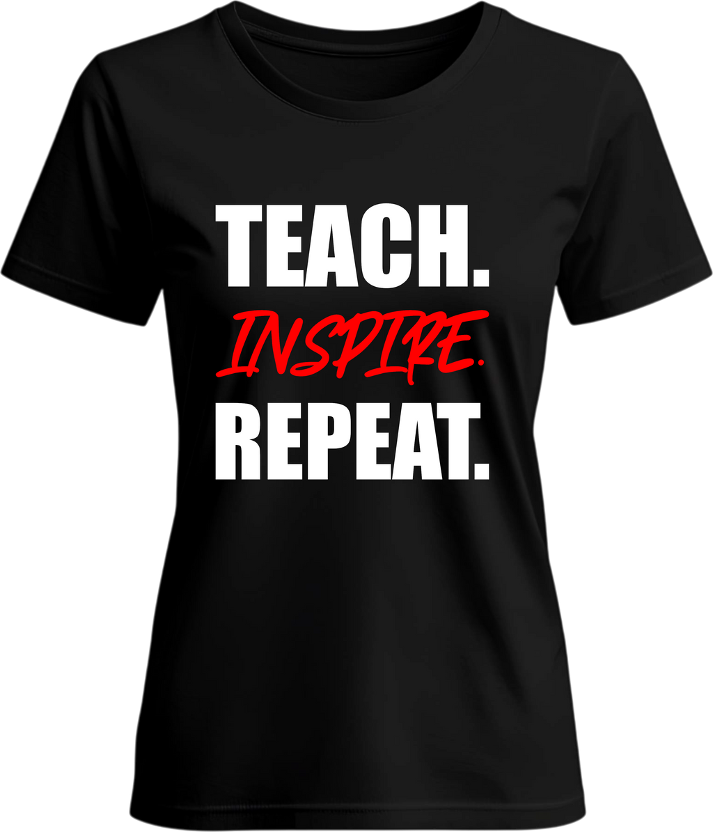 Тениска Teach Inspire Repeat.